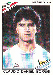 Claudio Daniel Borghi WC 1986 Argentina samolepka Panini World Cup Story #175